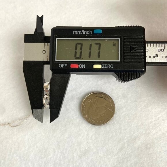 Sterling Silver 925 Diamond Open Heart Asymmetric Pendant Necklace 18" Chain - Picture 15 of 16